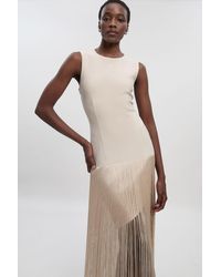 Karen Millen - Figure Form Bandage Tassel Hem Knitted Dress - Lyst