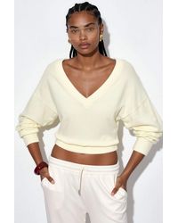 Busem - Vrouwen Crop V-Hals Sweatshirt - Lyst