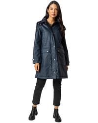 Roman - Waxed Longline Hooded Coat - Lyst