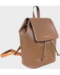 Assots London - Grace' Full Grain Leather Flap-Over Backpack - Lyst