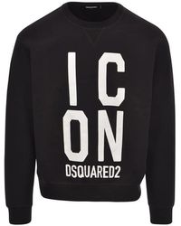DSquared² - Bedrukt Sweatshirt Met Lange Mouwen En Ronde Hals - Lyst