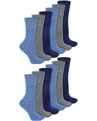 IOMI - 12 Pair Multipack Ladies Diabetic Bamboo Socks - Lyst