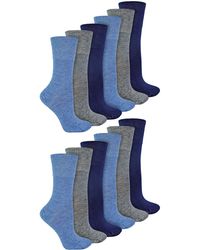 IOMI - 12 Pair Multipack Ladies Diabetic Bamboo Socks - Lyst