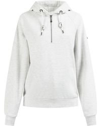 Dreimaster - Hoodie Takelage Dames Grijs Melange - Lyst