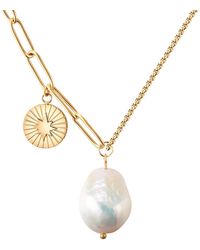 Valero Pearls - Necklace Stainless Steel Freshwater Cultured Pearl - Lyst