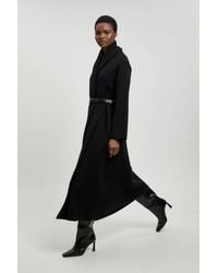 Karen Millen - Knit Oversized Belted Midi Coatigan - Lyst