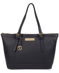 Pure Luxuries - 'Emily' Leather Tote Bag - Lyst
