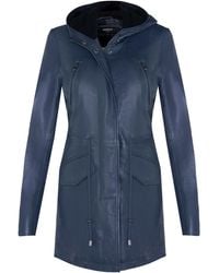 Infinity Leather - Mid Length Hooded Parka Jacket-Oakengates - Lyst