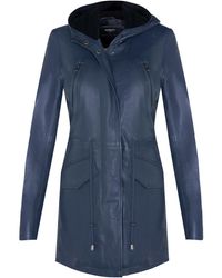 Infinity Leather - Mid Length Hooded Parka Jacket-Oakengates - Lyst