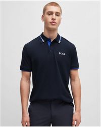 BOSS - Boss Paddy Pro Cotton Blend Polo Shirt With Contrast Logos Nos - Lyst