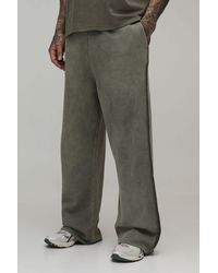 BoohooMAN - Tall Wide Fit Drop Crotch Washed Jogger - Lyst