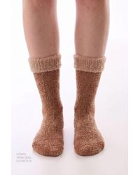 Penti - Latte Fluffy Crew Socks - Lyst