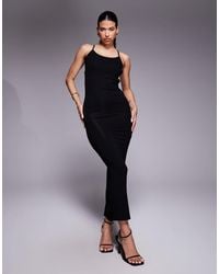 ASOS - Square Neck With Open Back Strappy Midi Dress - Lyst