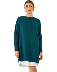 Roman - Mock Shirt Knitted Dress - Lyst