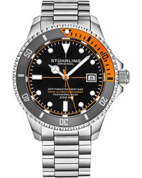 Stuhrling - Schwarz Und Schweizer Automatik Depthmaster Heritage 42Mm Diver - Lyst