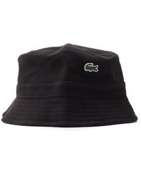 Lacoste - Embroidered Bob Organic Cotton Buckle Hat - Lyst