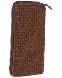 Ashwood Leather - Vintage Woven Zip Around Large 10 Card Coin Note Purse - Lyst