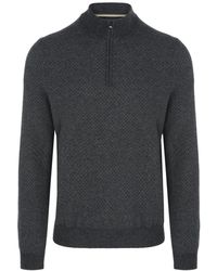 BOSS - H-Eltorino Half Zip Knitwear - Lyst