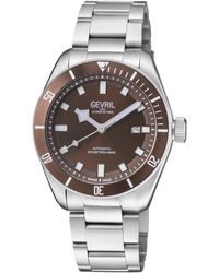 Gevril - Yorkville Dial Steel Watch Leather - Lyst