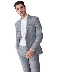 Harry Brown London - Harry London Eli Check Two Piece Linen Suit Cotton - Lyst
