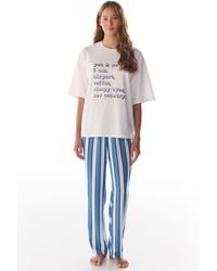 Penti - Vacation Slogan Printed Short Sleeve T-Shirt Pajama Top - Lyst