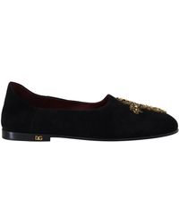 Dolce & Gabbana - Crossembellished Ballerina Flats - Lyst