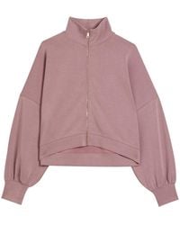 Ted Baker - Ted Bake Aurora Cupro Zip Through Funnel Neck Dusty Jumper - Lyst