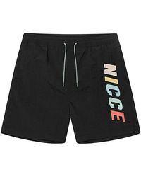 Nicce London - Graphic Logo Stretch Waist Myriad Swim Shorts 211 1 06 17 0242 - Lyst