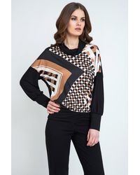 Conquista - Geometric Print Batwing Top - Lyst