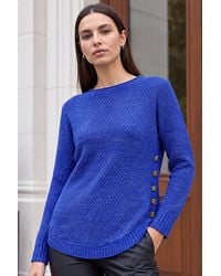 Roman - Shimmer Curved Hem Jumper - Lyst