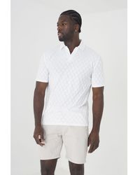Brave Soul - Off 'Ancestry' Short Sleeve Open Collar Polo Shirt - Lyst