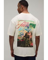 BoohooMAN - Oversized Rio De Janeiro Photographic Print T-Shirt Cotton - Lyst