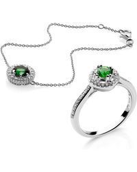 Orphelia - 'Kaia' 925 Sterling Set: Bracelet + Ring - Lyst