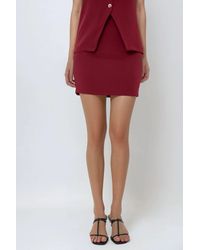 Hiccup - High Waist Slim Fit Mini Skirt - Lyst