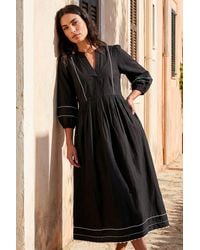 Roman - Ric Rac Collared Midi Dress - Lyst