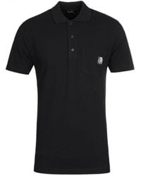 DIESEL - T-worky Black Polo Shirt Cotton - Lyst