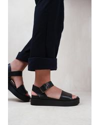 Where's That From - 'Phoenix' Extra Wide Fit Classic Flat Sandals With Strap And Buckle Detail - Lyst