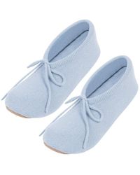 Pure Luxuries - 'Millom' Powder Cashmere & Merino Wool Medium Ballet Slippers - Lyst