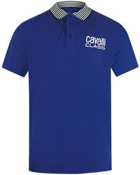 Roberto Cavalli - Striped Collar Iris Polo Shirt Cotton - Lyst