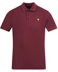 Lyle & Scott - Battle Rust Branded Collar Polo Shirt - Lyst