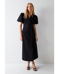 Warehouse - Premium Wrap Over Maxi Dress - Lyst