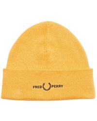 Fred Perry - Graphic Logo Golden Hour Beanie - Lyst
