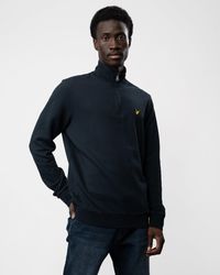 Lyle & Scott - Embroidered Quarter Zip Sweatshirt - Lyst