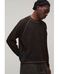 BoohooMAN - Oversized Boxy M Star Long Sleeve Waffle Wash T-Shirt - Lyst