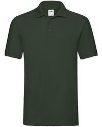 Fruit Of The Loom - Premium Piqué Poloshirt (fles Groen) - Lyst
