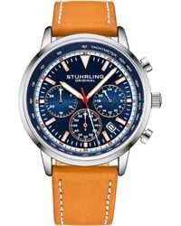 Stuhrling - Monaco Chronograph With Tachymeter Quartz 3986L 44Mm Watch - Lyst