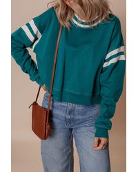 Azura Exchange - Gestreiftes Langarm-Sweatshirt - Lyst
