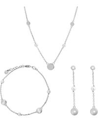Orphelia - 'Milena' 925 Sterling Set: Chain + Bracelet + Earrings - Lyst