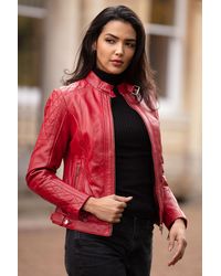 Ashwood Leather - 'Kore' Real Biker Jacket - Lyst