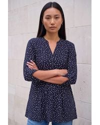 Roman - Ditsy Spot Puff Print Tunic Top - Lyst